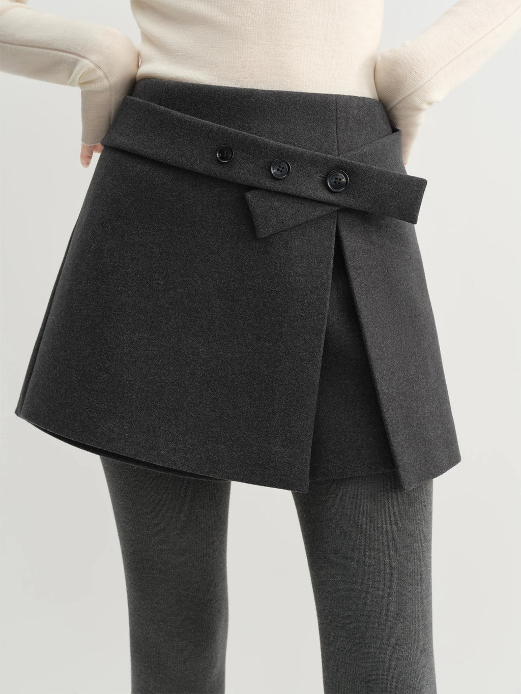 Fashion FSLE Asymmetrical Designed Women's A-Line Skirt/Pant Slit Hem Flattering High-Rise Short’s/Winter Arrival Chic Essentials