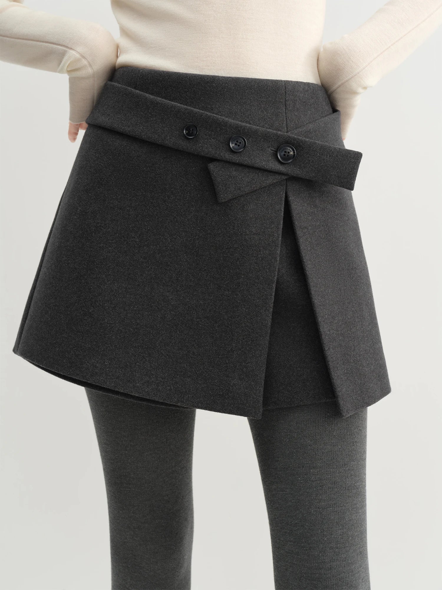 Fashion FSLE Asymmetrical Designed Women's A-Line Skirt/Pant Slit Hem Flattering High-Rise Short’s/Winter Arrival Chic Essentials