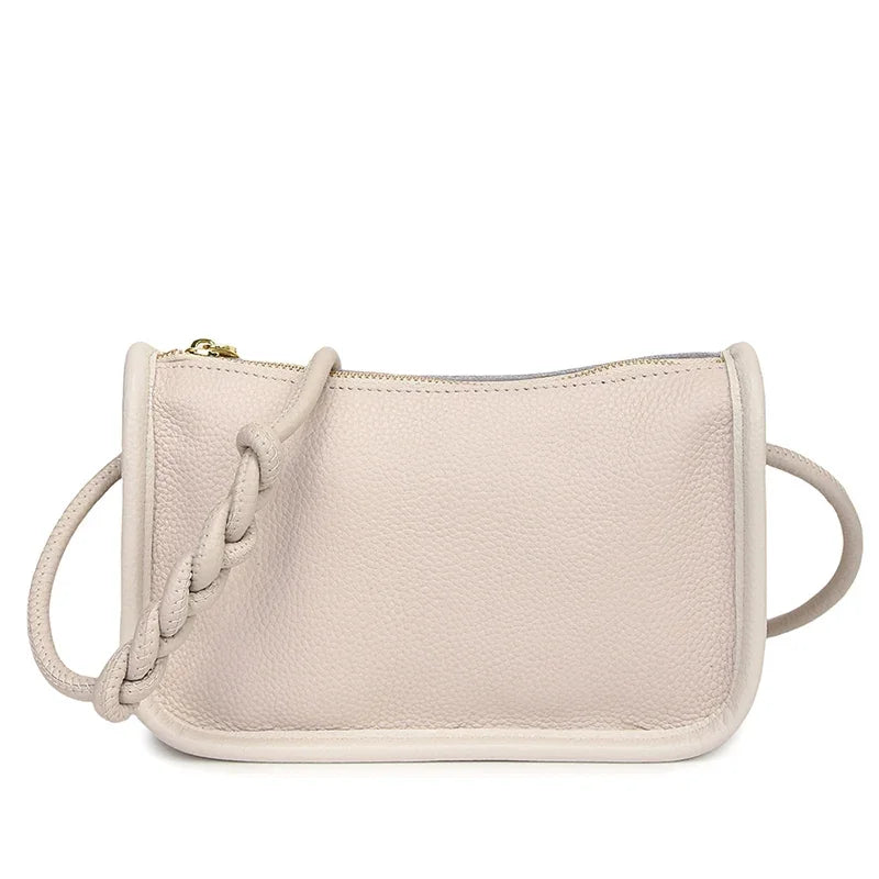 Modern Blend Boutique™ | Luxe Genuine Cowhide Leather Crossbody Bag – Premium Braided Strap Shoulder Purse for Women