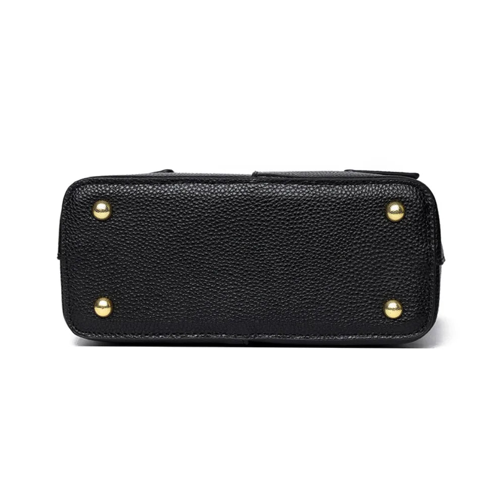 Timeless Black Leather Tote & Crossbody Bag for Everyday Style
