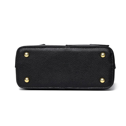 Timeless Black Leather Tote & Crossbody Bag for Everyday Style