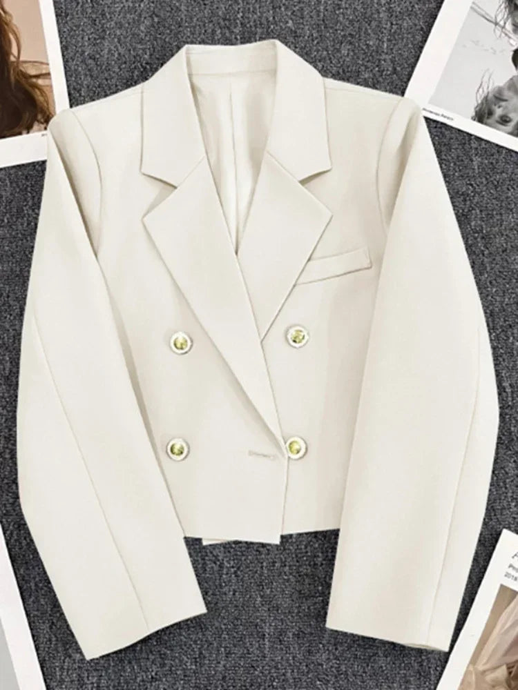 Short Cropped Fashioned Blazer /Office Lady Jacket/Fashion Coats Chic Elegant Outerwears Women's Clothes.