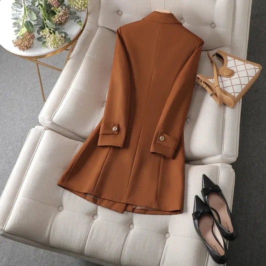 Timeless Elegance Longline Double-Breasted Blazer|Modern Blend Boutique | Elevated Women’s Workwear