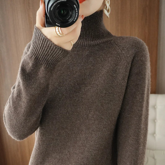 Luxury Soft Knit Long-Sleeve Sweater – Classic Fit in Neutral Tones | Modern Blend Boutique