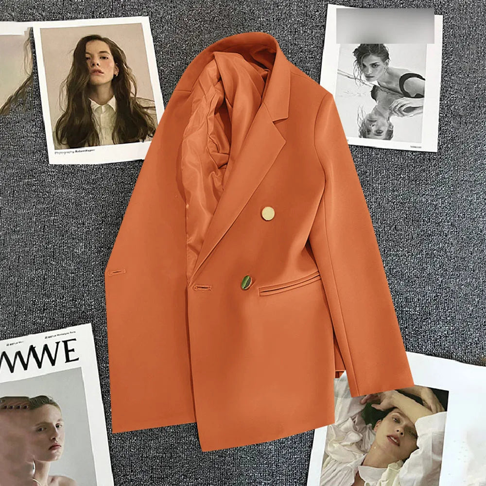 Elegant Single Button Blazer/Autumn Long Sleeve Slimmed Stylish Jacket’s/Single Button Blazer/Casual Chic Tops Coat’s.