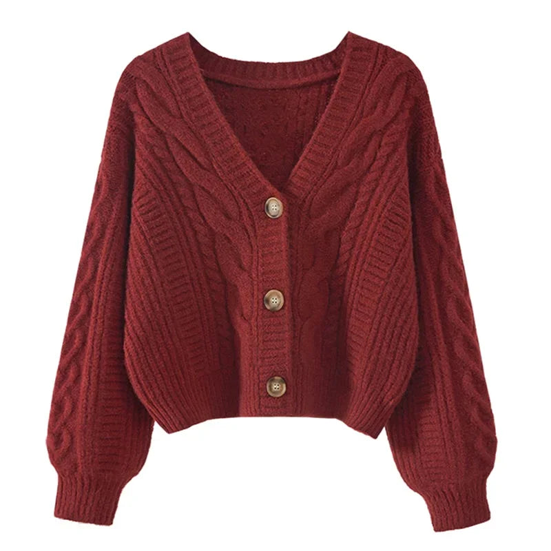 Solid Knitted Cardigan Coat’s/Winter Fashion Long Sleeve Casual Jacket/Tops Knitwear