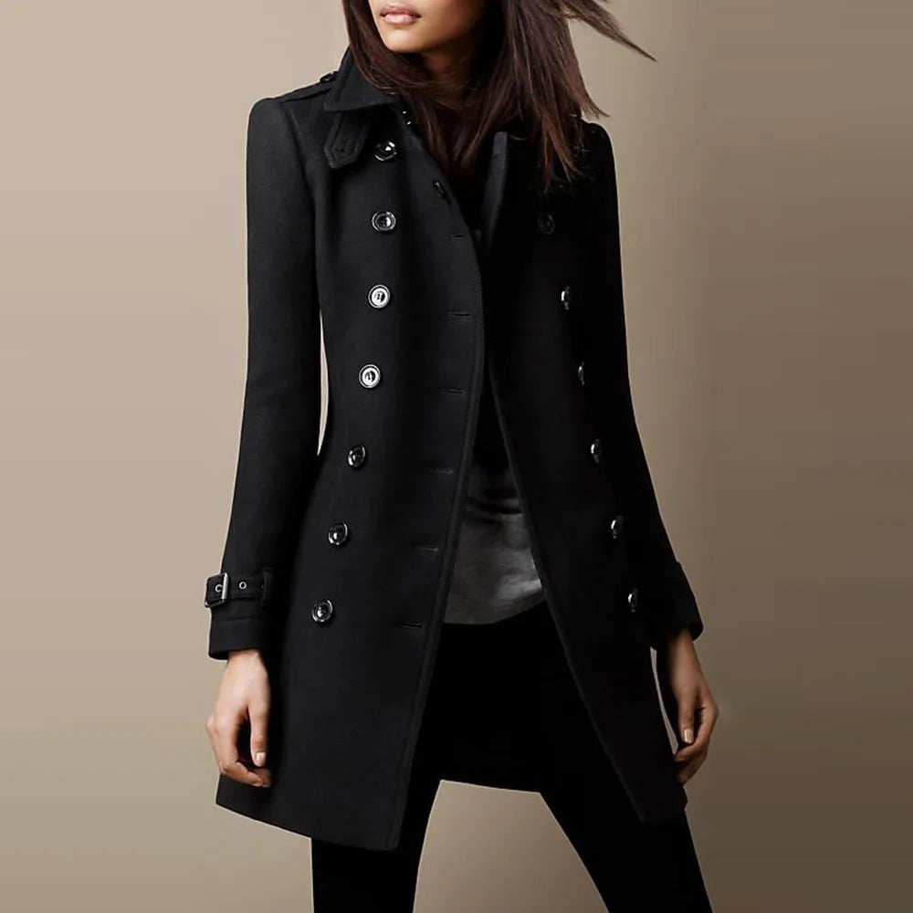 Office Coat Top Lady Casual Long Sleeve Button Coats Tops For Women Elegant Clubwear Womens Clothing Autumn Winter New