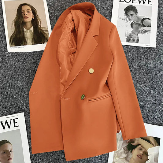 Elegant Single Button Blazer/Autumn Long Sleeve Slimmed Stylish Jacket’s/Single Button Blazer/Casual Chic Tops Coat’s.