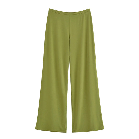 Modern Designed HH Blouse/Women Asymmetric Pleated Backless Top/Elastic Waist Setting/Wide-Leg Pant’s.