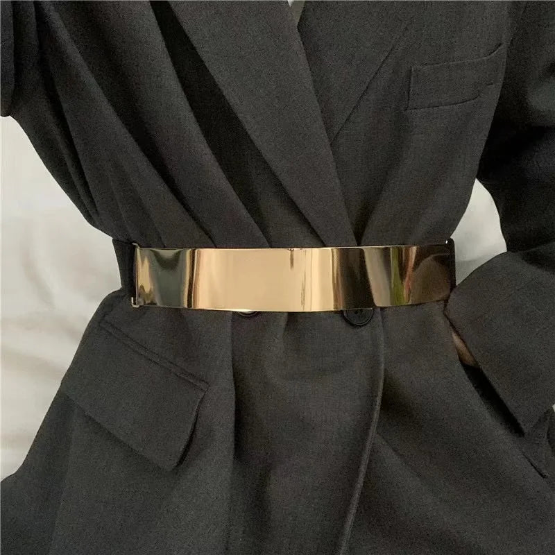 Stylish Metallic Sequin Belt’s/ Women's Elastic Belt/Exaggerated Personality Wide Waist Accessories.