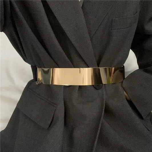 Stylish Metallic Sequin Belt’s/ Women's Elastic Belt/Exaggerated Personality Wide Waist Accessories.