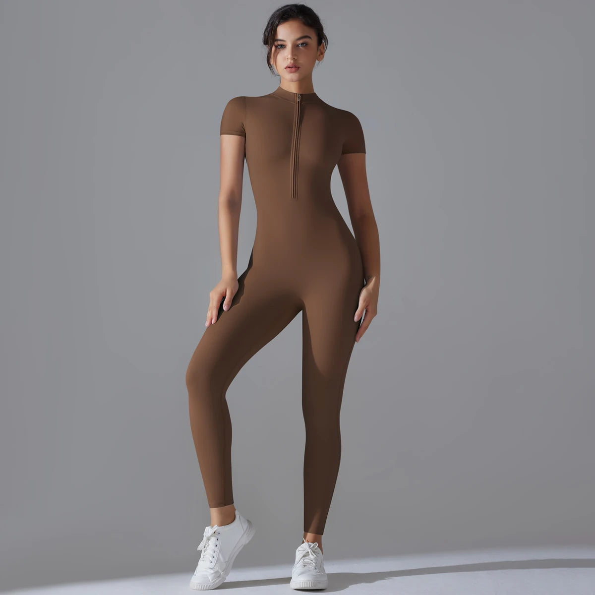 Breathable Fitness Bodysuit/Solid Stretchable Yoga Suit/Quick Drying Sport’s Wear/Women's Gym Push Up Workout.