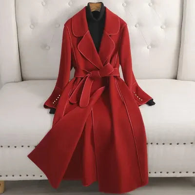 Premium 100% Australian Wool Belted Maxi Coat