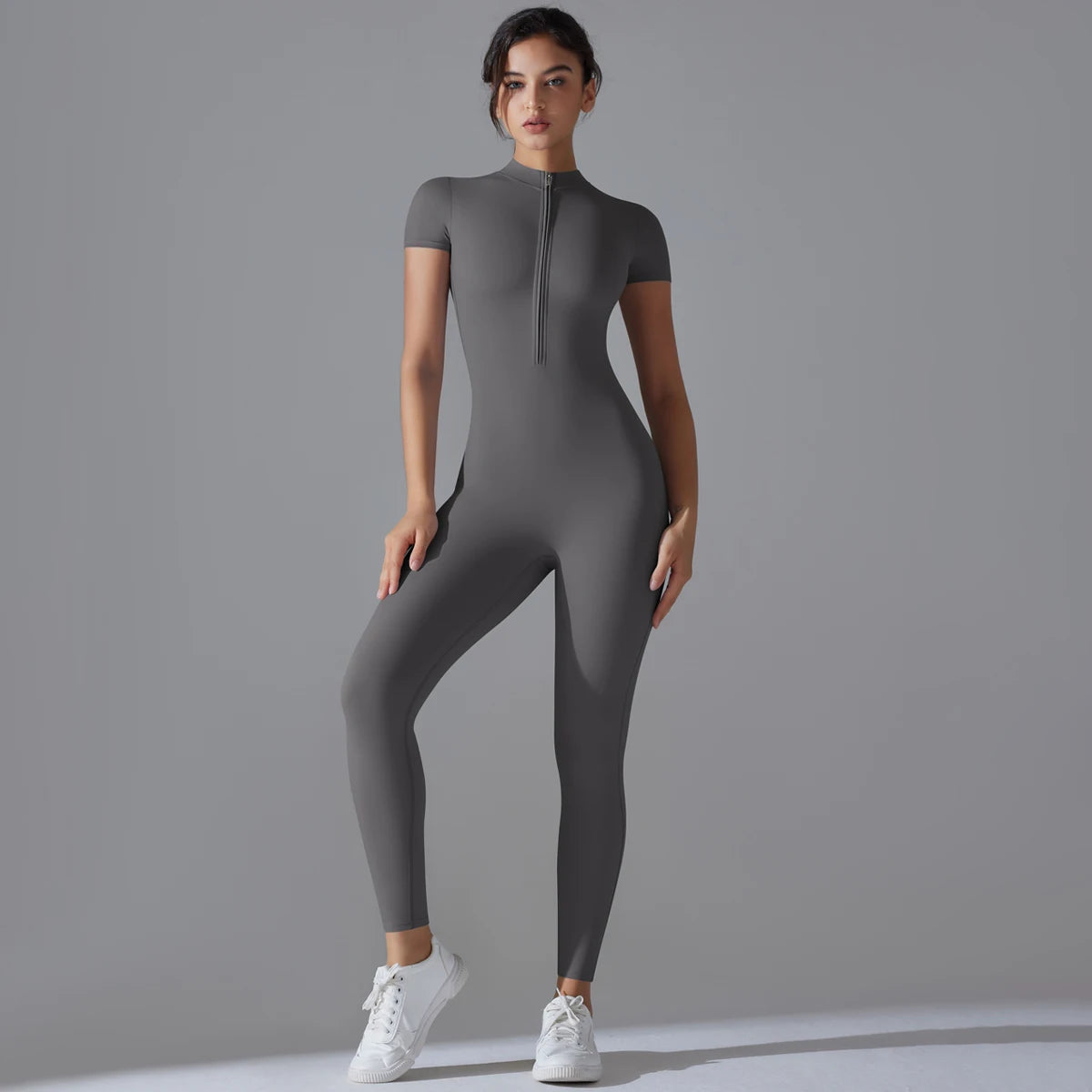 Breathable Fitness Bodysuit/Solid Stretchable Yoga Suit/Quick Drying Sport’s Wear/Women's Gym Push Up Workout.