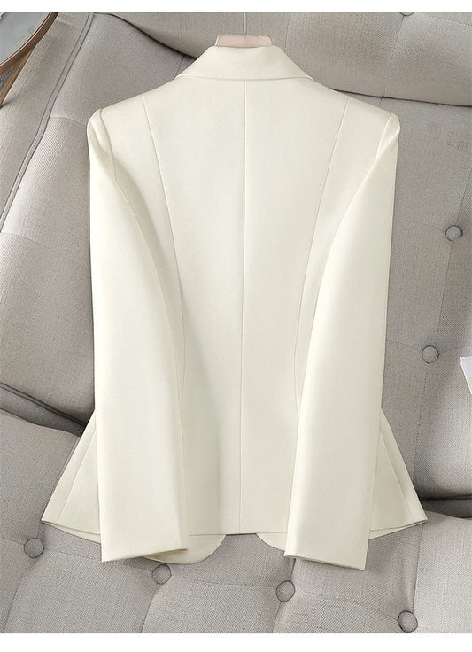 Timeless Elegance Sculpted Single-Button Blazer|Modern Blend Boutique | Women’s Tailored Workwear & Occasion Blazer