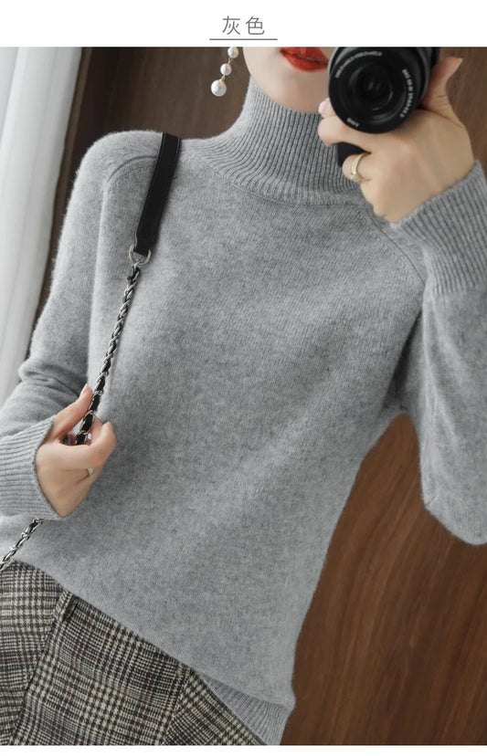 Luxury Soft Knit Long-Sleeve Sweater – Classic Fit in Neutral Tones | Modern Blend Boutique