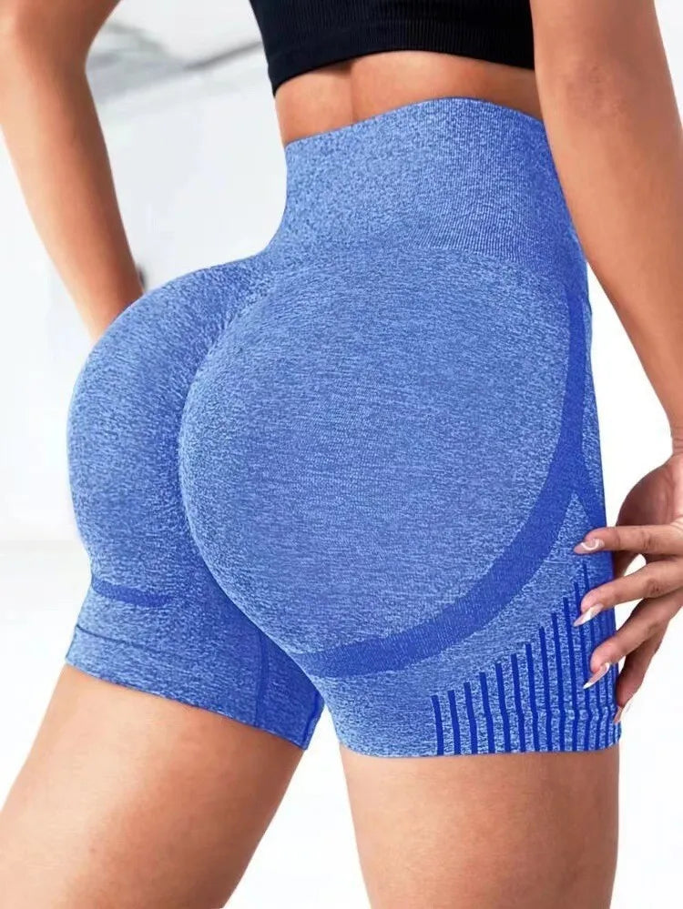 Fitted Yoga Shorts High Waist/ Workout Short’s Fitness Yoga/Lift Butt Fitness Ladies Gray Yoga Gym Running Short Pants Sportswear.