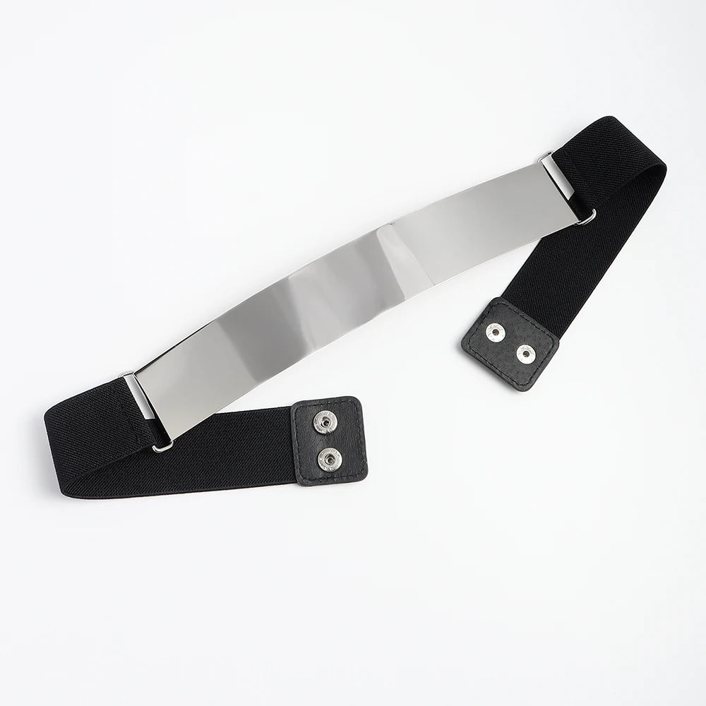 Stylish Metallic Sequin Belt’s/ Women's Elastic Belt/Exaggerated Personality Wide Waist Accessories.