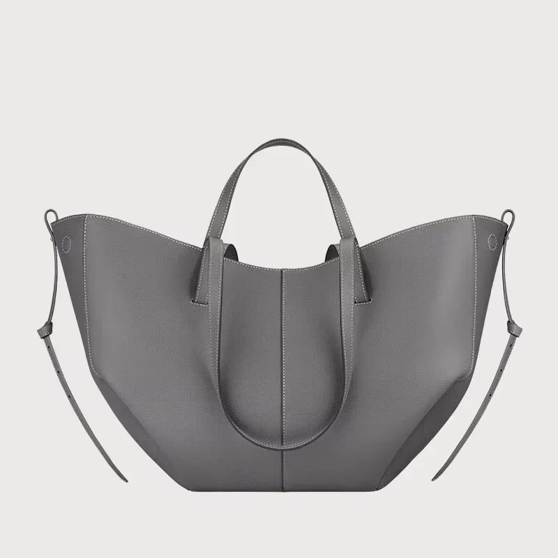 Large Capacity Classic Shoulder Bag/Shape Bucket Under Armrests Versatile Leather Trend Bag.