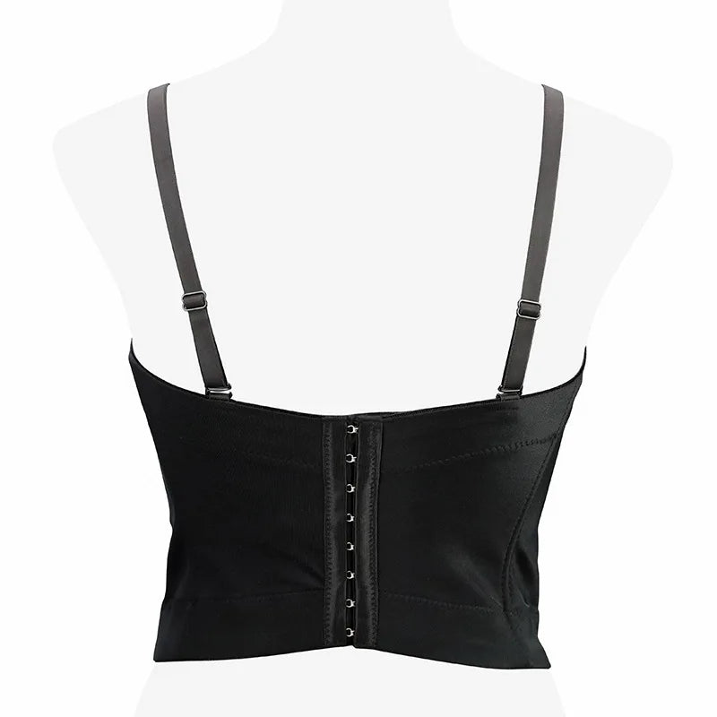 Fashion Sequined Tank Top/Shiny Shaper Push Up Bra/Sexy Halter Cropped Top/Bralette Corset Camis.