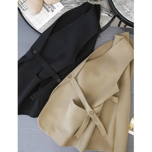 Ladies Vest Coat/ Autumn Sleeveless Comfortable Fashion Women's Suit Vest Versatile Loose Casual Lady Waistcoat.