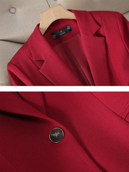 Women’s Tailored Slim Fit Blazer Jacket – Elegant Single Button Office Blazer for Business & Chic Workwear | Modern Blend Boutique