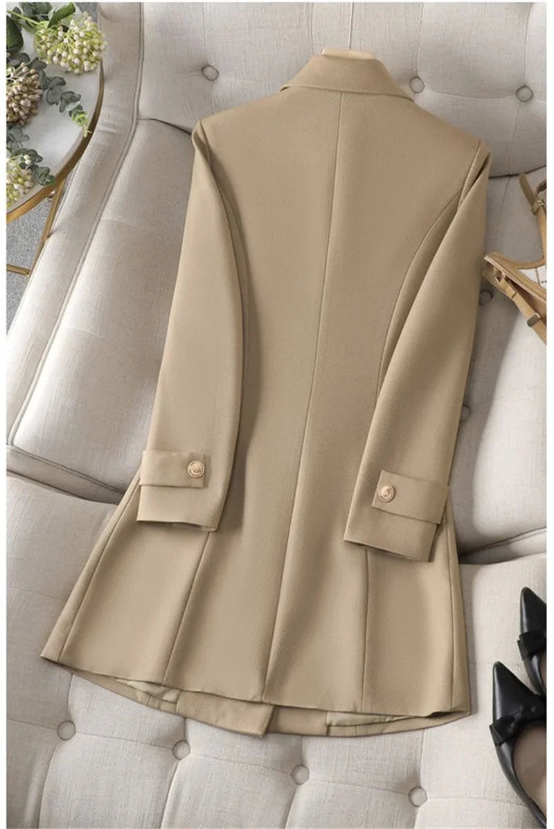 Timeless Elegance Longline Double-Breasted Blazer|Modern Blend Boutique | Elevated Women’s Workwear