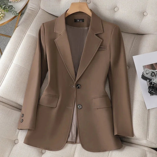 Elegant Rose Pink Tailored Blazer for Women – Single-Button Fitted Office & Casual Jacket