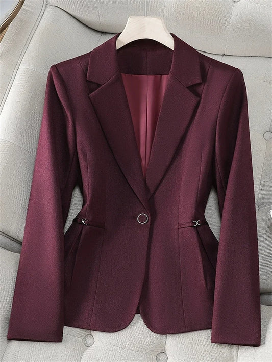 Timeless Elegance Sculpted Single-Button Blazer|Modern Blend Boutique | Women’s Tailored Workwear & Occasion Blazer