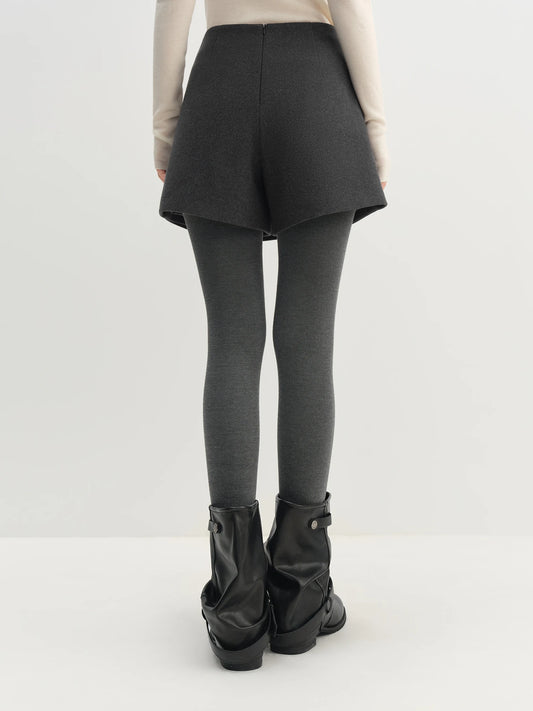 Fashion FSLE Asymmetrical Designed Women's A-Line Skirt/Pant Slit Hem Flattering High-Rise Short’s/Winter Arrival Chic Essentials