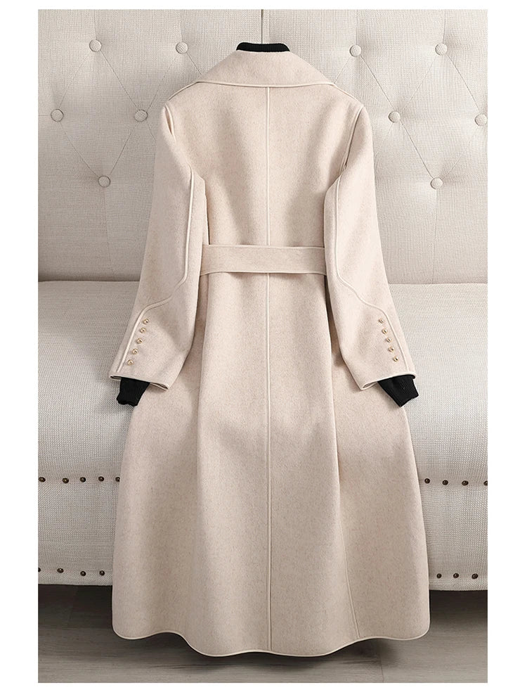 Premium 100% Australian Wool Belted Maxi Coat
