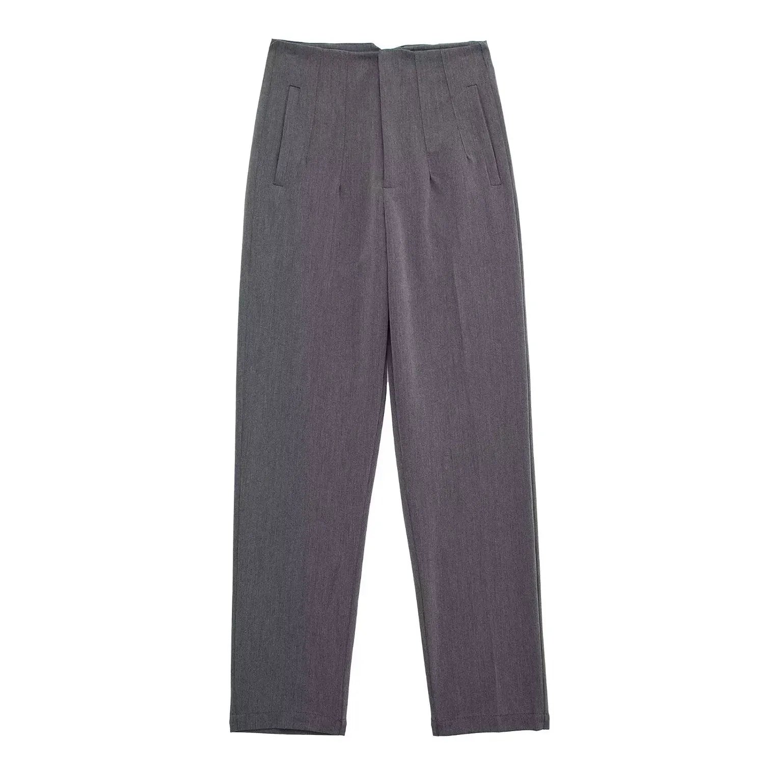 Solid HH Flat Front Pencil Pant’s/High Waist Casual Streetwear/Woven  Trouser’s Office Wear Chic Pant’s.