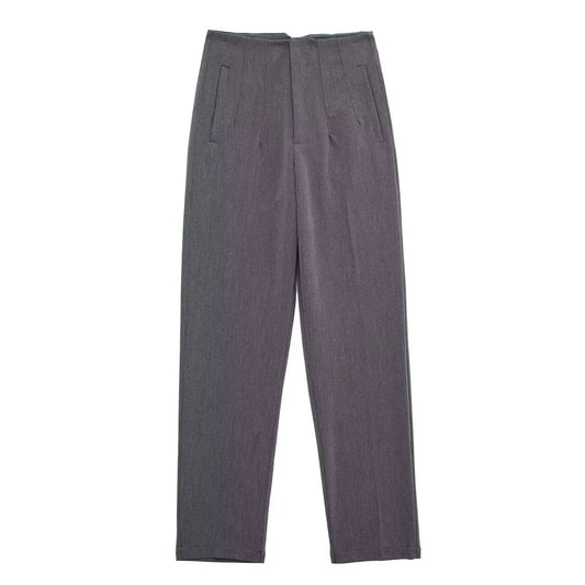 Solid HH Flat Front Pencil Pant’s/High Waist Casual Streetwear/Woven  Trouser’s Office Wear Chic Pant’s.