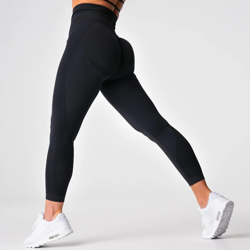 Women’s High-Waist Booty-Lifting Sculpting Leggings – Seamless Padded Shapewear Compression Workout Pants
