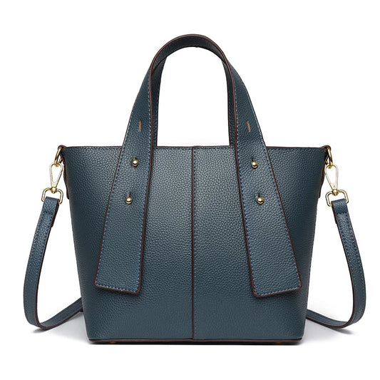 Timeless Black Leather Tote & Crossbody Bag for Everyday Style