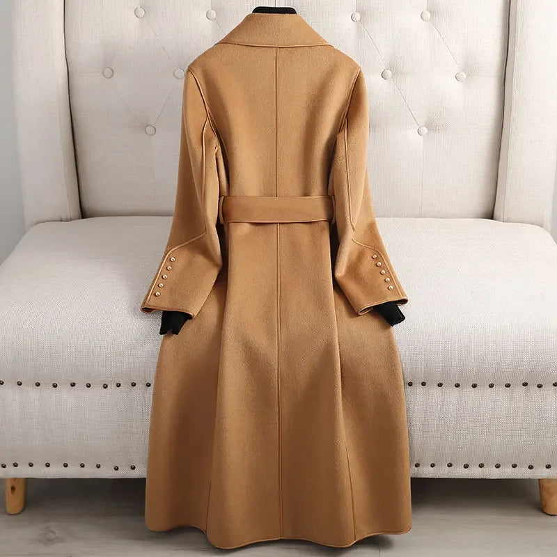 Premium 100% Australian Wool Belted Maxi Coat