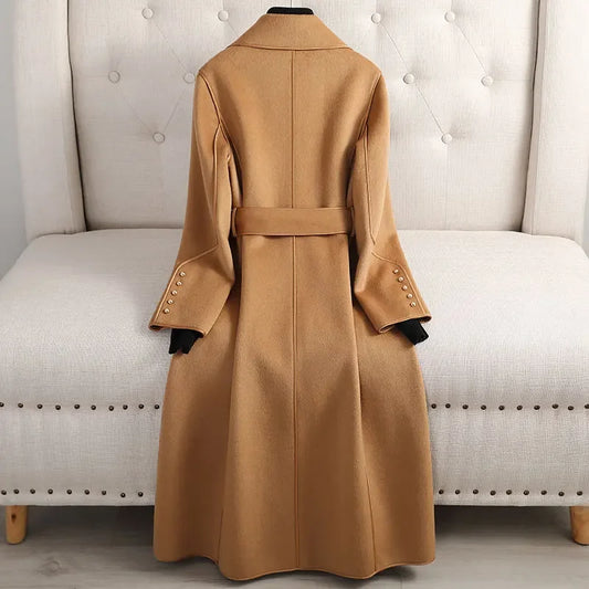 Premium 100% Australian Wool Belted Maxi Coat