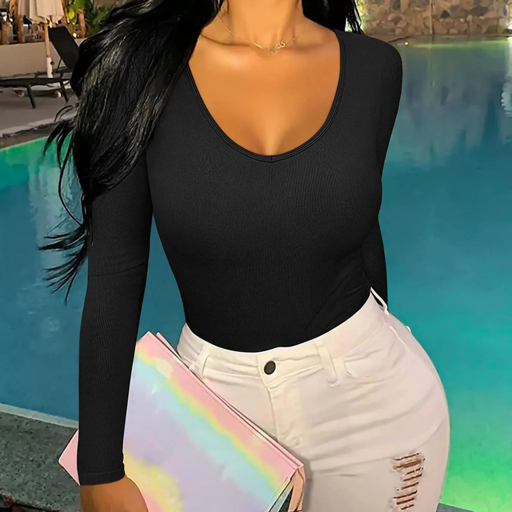 Sexy Knitted  Underwear Crew Neck/Long Sleeve Leggings Slim Jumpsuit/Bodysuit.