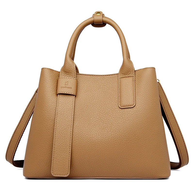 Business Handbags For Women 2025/ Luxury Designer Handbag Pure Color/Big Capacity Shoulder Crossbody Bags Branded Top-handle Tote.