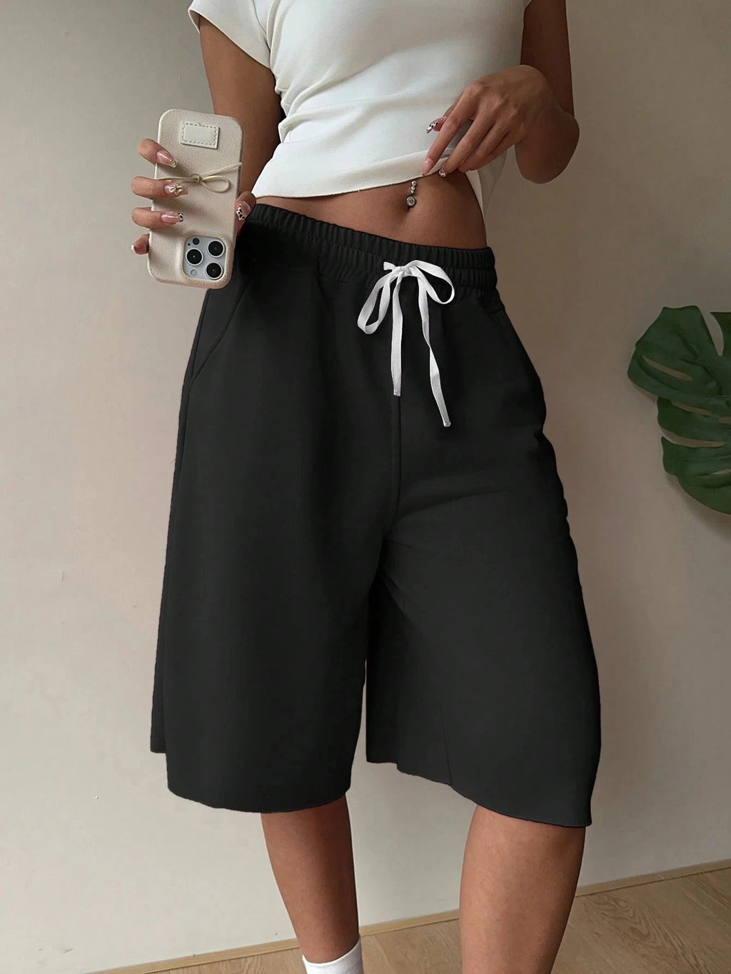 Casual Loose Fitted Knitted Short’s/Gray Pocketed Fashion Quality Sport’s/Gym Workout Pant’s Streetwear.