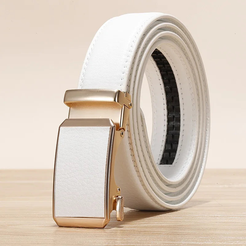 Golden Automatic Buckle Belt/Women Universal Fashion Casual Belt’s/Red Blue/Green/Black/White/Cinturon Female Waistband.