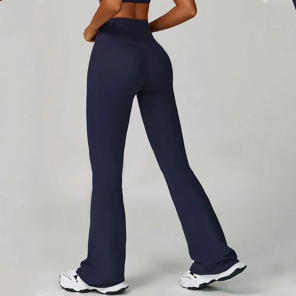 Wide Leg Fitness Yoga Legging Running Pant’s/Tight Bell-bottoms Workout Legging High Waist Push Up Sport Running Yoga Pant’s.