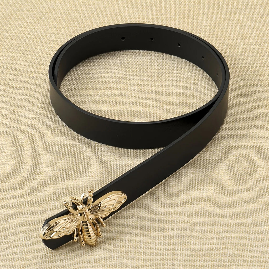 Butterfly Bee Fashioned Belt/Double-Sided/Thin Belts for Women with Skirts/High-End Belt’s/Women's Trouser Belts.