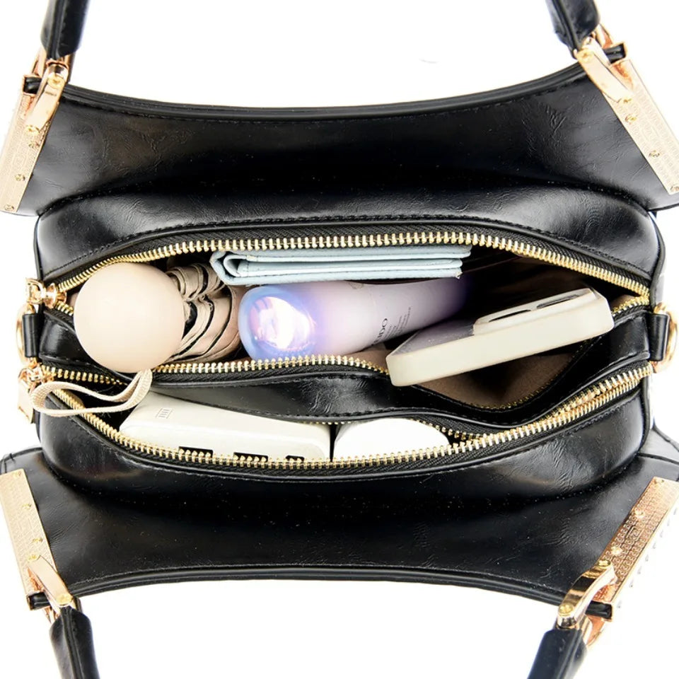 Alligator Patent Leather Shoulder Crossbody Hand Bags for/Luxury Designer Hobos Two Layers Sac.