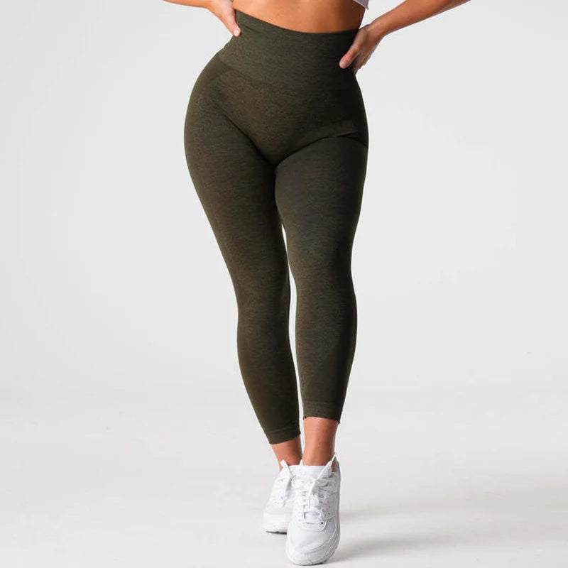 Women’s High-Waist Booty-Lifting Sculpting Leggings – Seamless Padded Shapewear Compression Workout Pants