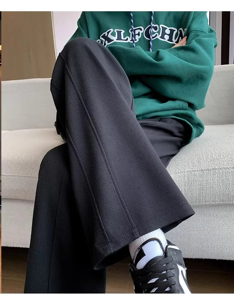 Solid Narrow Wide-leg Pant’s/High Waist Drooping Slim Casual Straight American Sport’s.