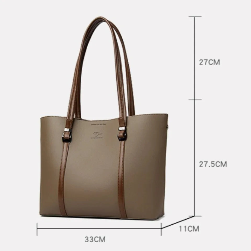Large Capacity Leather Bag for Daily Commuting High Quality Pu Leather.