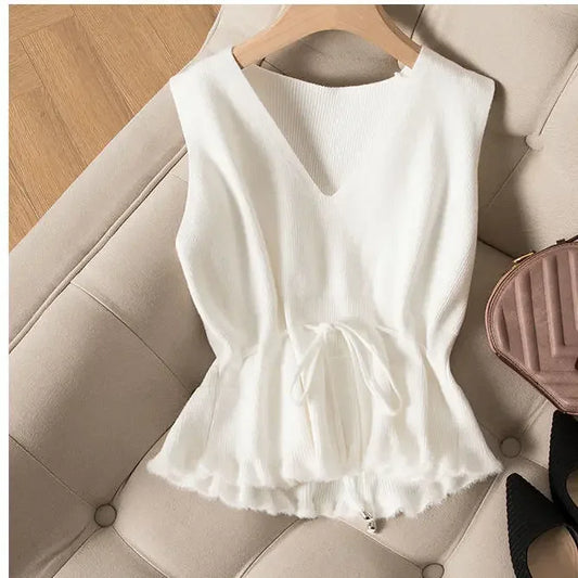 Women’s Knitted Sweater Vest – Sleeveless Pullover Jacket | Autumn Winter Warm Knit Coat | Chaleco Mujer