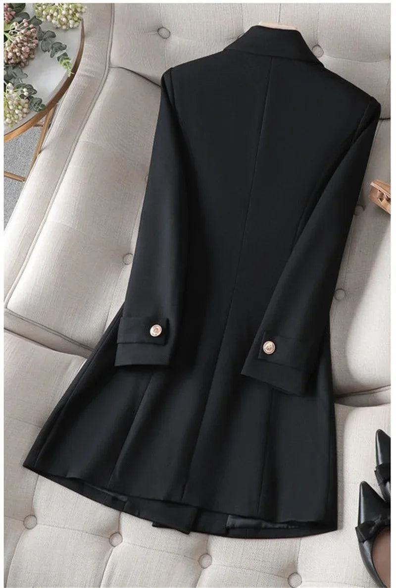 Timeless Elegance Longline Double-Breasted Blazer|Modern Blend Boutique | Elevated Women’s Workwear