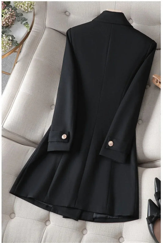 Timeless Elegance Longline Double-Breasted Blazer|Modern Blend Boutique | Elevated Women’s Workwear